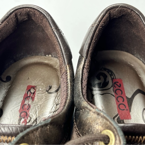 Ecco Cloud Leather Comfort Walking Shoe Women’s Euro 37 US 7/7.5 Brown Metallic - Picture 7 of 12